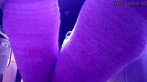 check my new pink socks and tired feet! 🧦