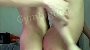 Horny Asian gay slams big ass hard at gym