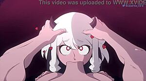 MODEUS THE LUSTFUL DEMON SUCKS MONSTER COCK!