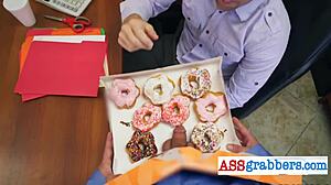 hey man, wanna see hardcore gay sex at the office after donut delivery?