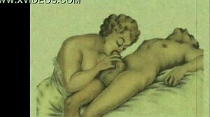 Vintage-erotische Zeichnungen aus Anime- und Cartoon-Sammlungen