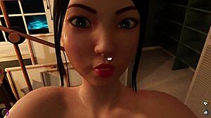 so cute when she eats my cum in house party game with amy, i love it!