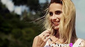 beautiful blonde milf cara mell shows sexy body during hot outdoor posing session