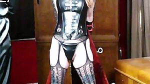 Italian Vixxxen Explodes Cuffed to St. Andrews Cross.