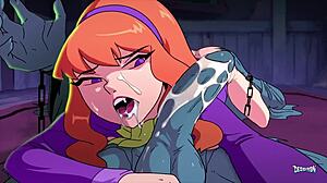 Mystery bang orgy scene in cartoon group banging style