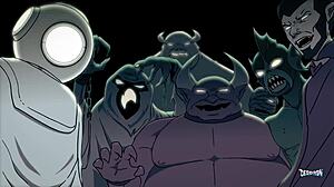 Mystery bang orgy scene in cartoon group banging style