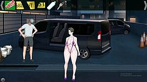 Shameless milf exhibicionista showing off big tits and ass