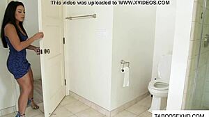 perverted guy feels excitement jerking off before asian girl