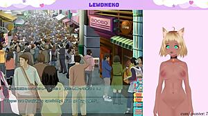 Vtuber Lewdneko plays game and masturbates intriguingly