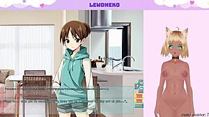 Vtuber Lewdneko plays game and masturbates intriguingly