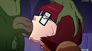 Mystery bang orgy scene in cartoon group banging style