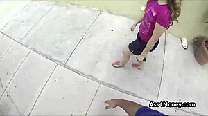 broke teen goes from payphone to suckin cock 😈