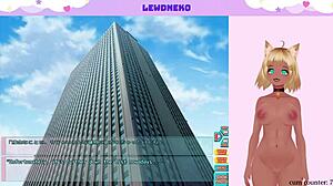 Vtuber Lewdneko plays game and masturbates intriguingly