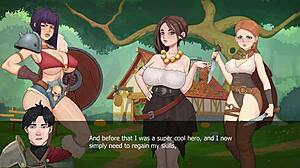 Wake up to boobies in otaku's rage porn game part 1.