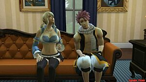 lucy from fairy tail in anime scene