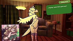 Two Chicks Playing Poker In Furry Strip Poker Game With Clothes Ripped