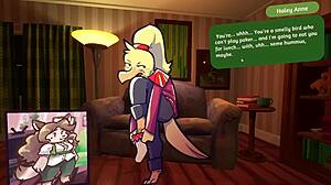 Two Chicks Playing Poker In Furry Strip Poker Game With Clothes Ripped