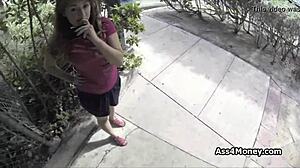 broke teen goes from payphone to suckin cock 😈