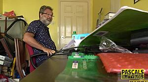 Real Busty Cougar Gets Deep Throated by Big Cock