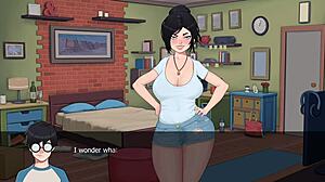 Wake up to boobies in otaku's rage porn game part 1.