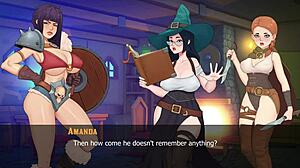 Wake up to boobies in otaku's rage porn game part 1.