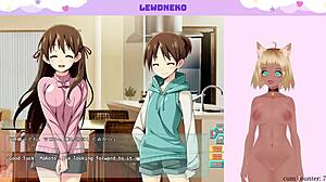 Vtuber Lewdneko plays game and masturbates intriguingly
