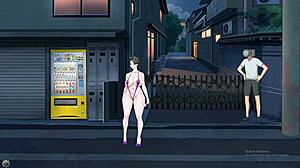 Shameless milf exhibicionista showing off big tits and ass