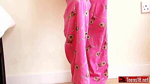 curvy blonde flaunts her massive tits on camera