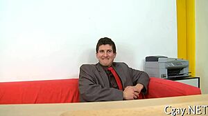 In this gay porn, a giant dick dominates the scene.