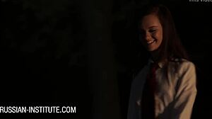 Blonde gina gerson enjoys outdoor threesome anal at campfire