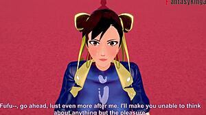 chun-li in street fighter fantasy pov scene