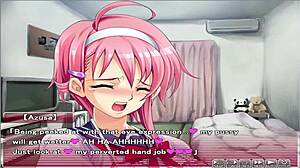 suggestive hentai episode using toys in public outdoor setting.