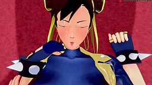 chun-li in street fighter fantasy pov scene