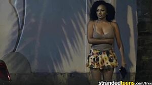 Julie Kay, stranded teen, gets hardcore action on Mofos com