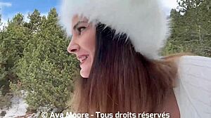 I Cum With Big Sextoy In Ass Outside In Snow!