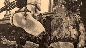 vintage erotic illustration with retro charm