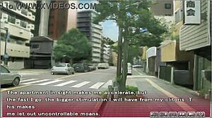 suggestive hentai episode using toys in public outdoor setting.