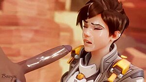 tracer pays a bet with friends