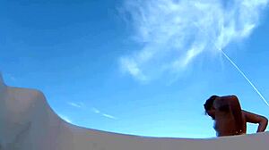 Teen Cutie Lesbians Scissor and Toy on Car Hood in Public Thrill