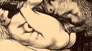 vintage erotic illustration with retro charm