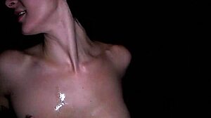 Hot Brunette in Gloryhole Interview with Blowjob