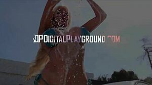 Aria Alexander, the skinny nerd with glasses, takes cock intensely.