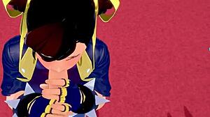 chun-li in street fighter fantasy pov scene