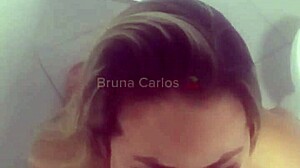 i saw this blonde wife so horny after travel, she fucked in the hotel bathroom