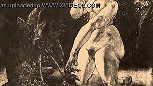 vintage erotic illustration with retro charm