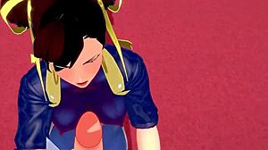 chun-li in street fighter fantasy pov scene