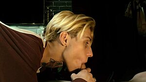 I watch two skinny twinks having hot anal sex in photo studio