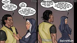 Big ass nun tries black cock in shocking first suck