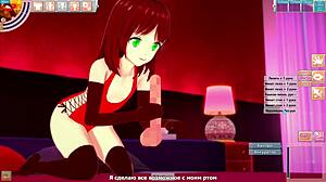 Anime girl in bikini experiences deep creampie sensations