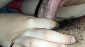This asian babe gives a sloppy deepthroat blowjob and moans loudly